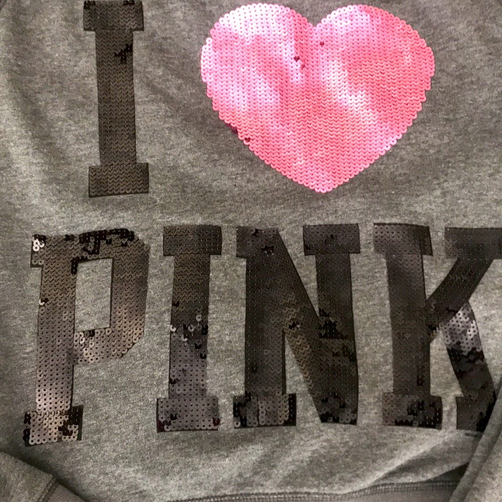 Vintage Vs Pink set rare Bling Jacket hoodie and pants set y2k - Picture 3 of 16